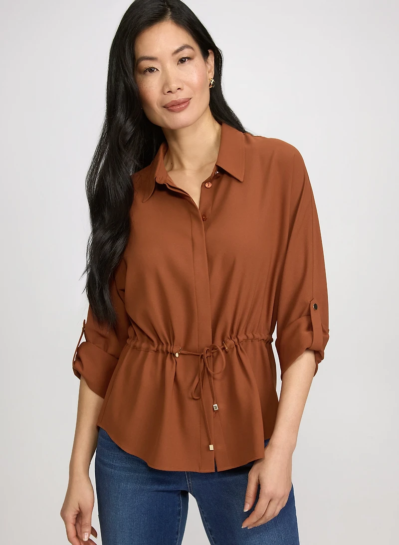 Drawstring Waist Blouse