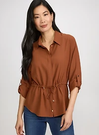 Drawstring Waist Blouse