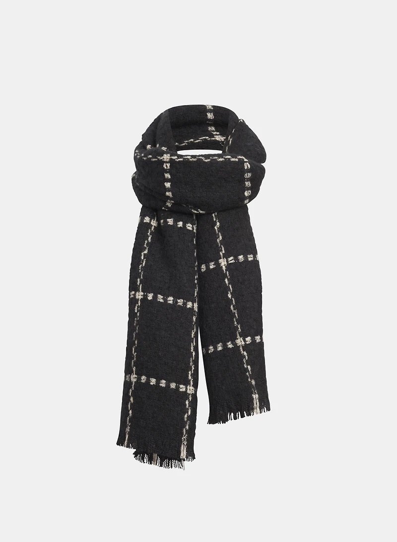 Foulards à carreaux surpiqués 