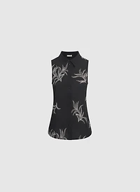 Leaf Embroidered Blouse