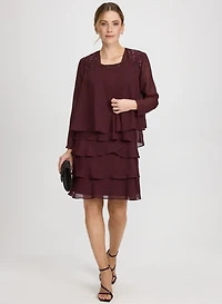 Chiffon Jacket & Dress Set