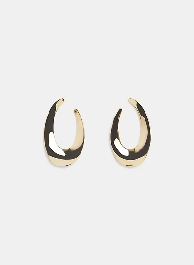 Boucles d'oreilles en anneaux allongés