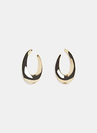 Boucles d'oreilles en anneaux allongés