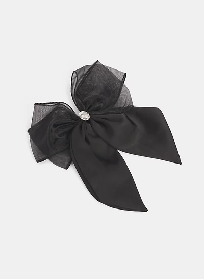 Broche en organza à cristal 