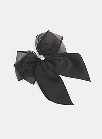Broche en organza à cristal 