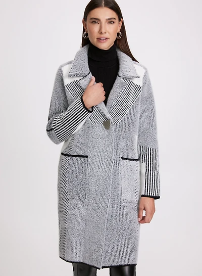 Cardigan long à tunique
