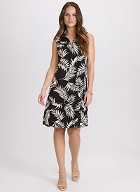 Robe à motif feuilles de palmier