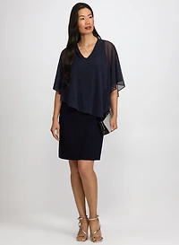 Capelet Overlay Dress