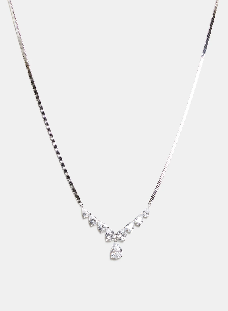 Collier à pendentif en cristaux
