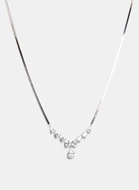 Collier à pendentif en cristaux