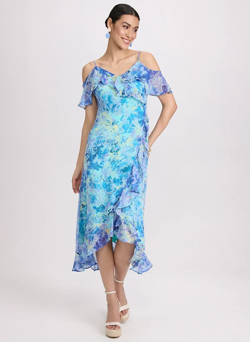 Ruffle Chiffon Dress