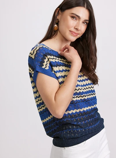 Lurex Striped Knit