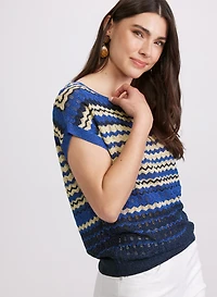 Pull rayé en lurex