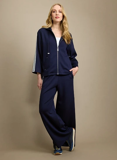 Hooded Zip Closure Top & Pull-On Scuba Pants