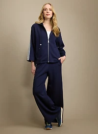 Hooded Zip Closure Top & Pull-On Scuba Pants