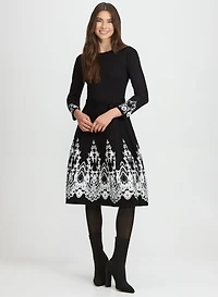 Paisley Placement Knit Dress
