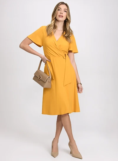 Faux-Wrap Dress