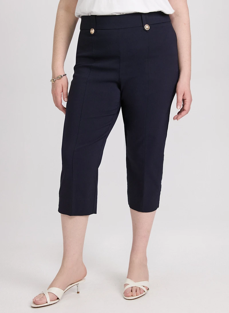 Side Slit Pull-On Capris