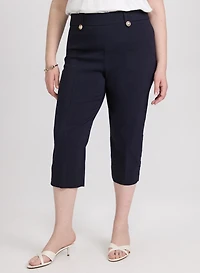 Side Slit Pull-On Capris
