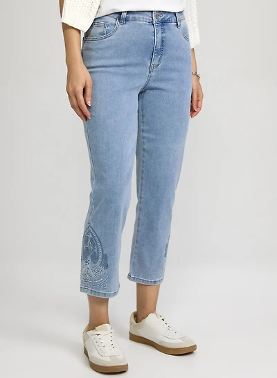 Straight-Leg Capri Jeans
