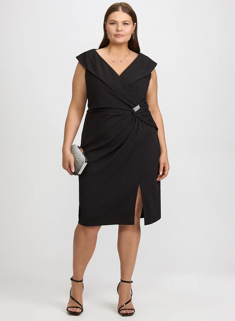 Robe cocktail à mancherons