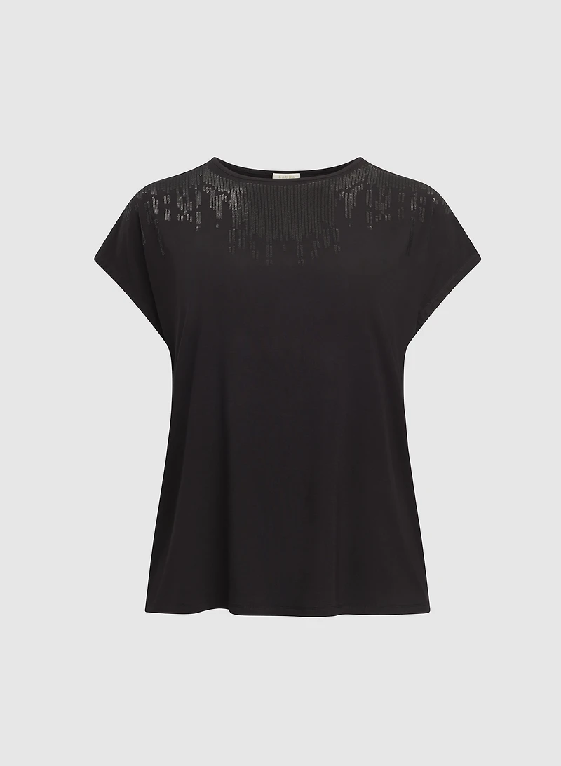 Tonal Sequined T-Shirt