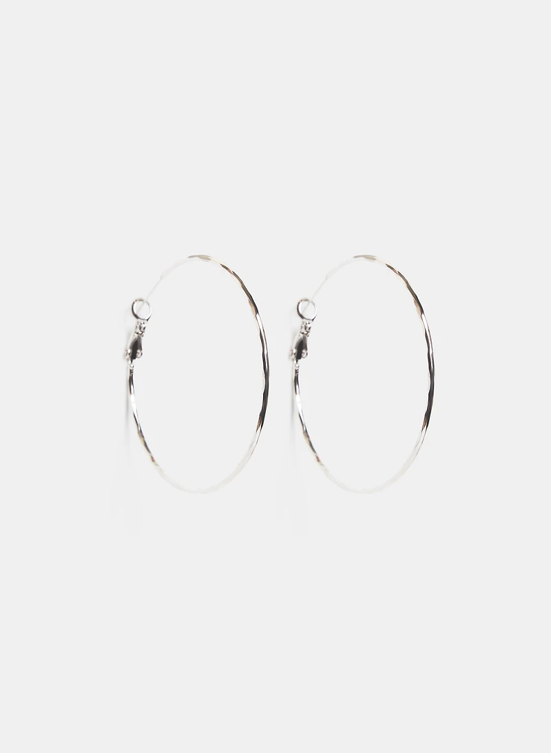 Boucles d'oreilles en anneaux larges texturés