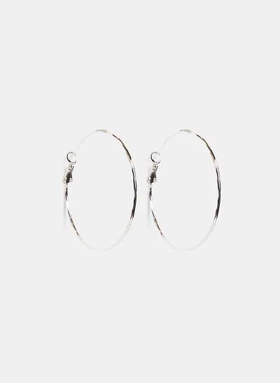 Faceted Hoop Earrings
