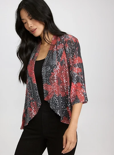 Floral Sequin Cover-Up