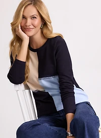 Colour Block Crew Neck Sweater