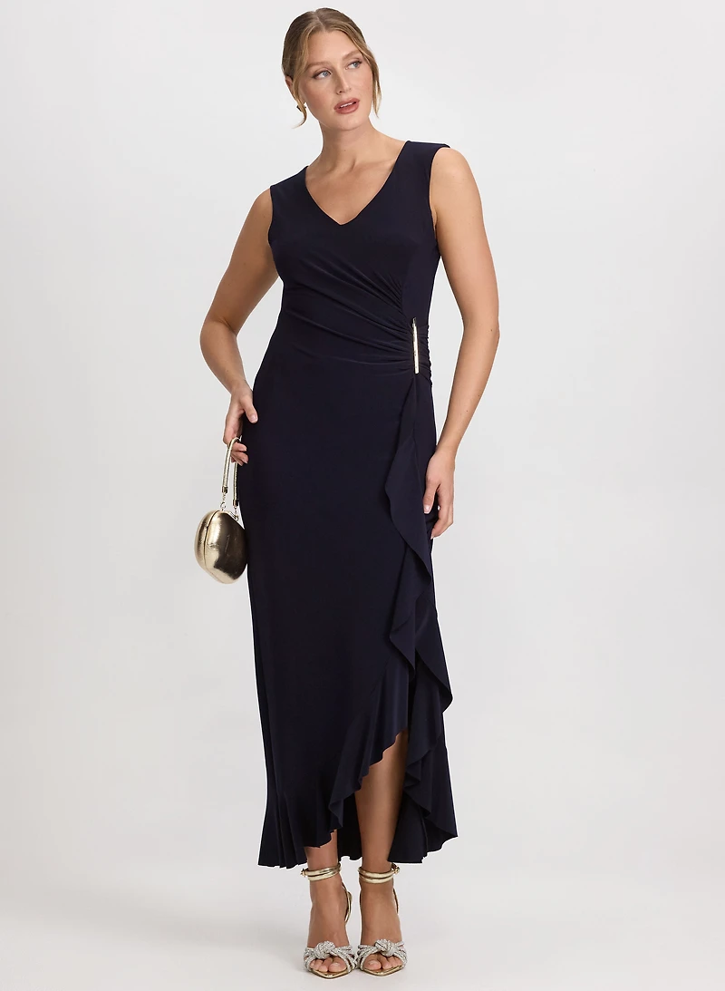 Robe asymétrique à volants