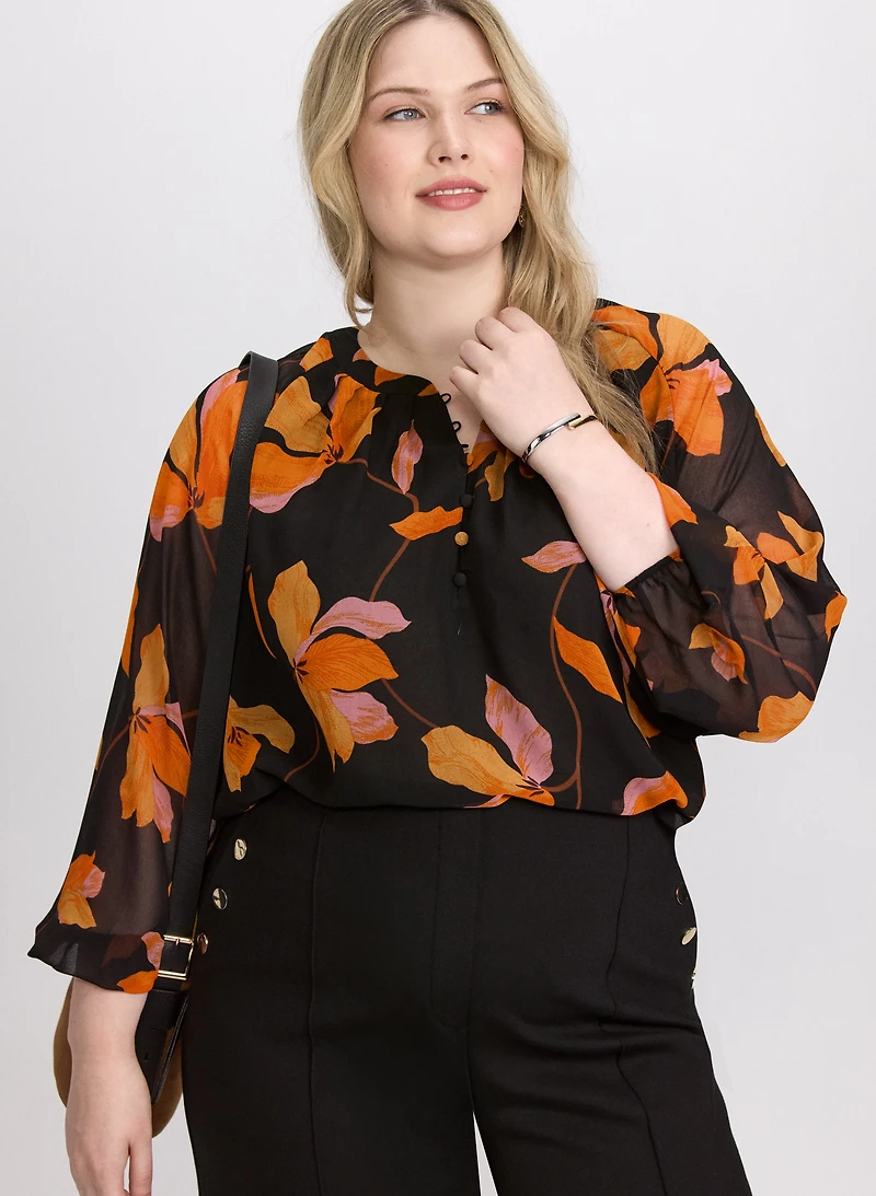 Floral Chiffon Blouse