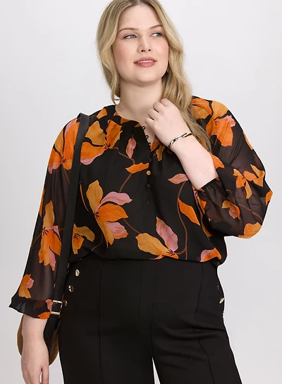 Floral Chiffon Blouse
