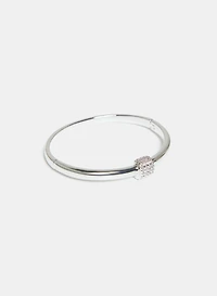 Bracelet jonc à zircons cubiques