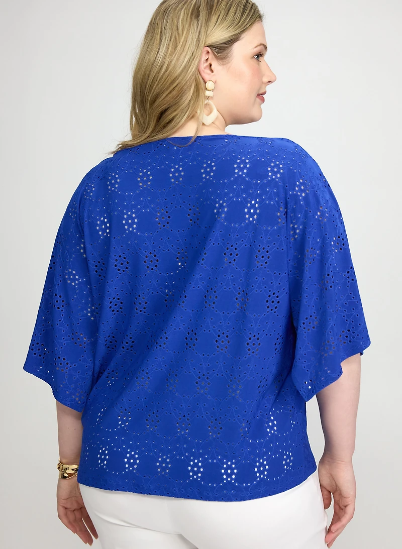 Eyelet Embroidered Top