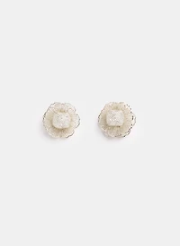 Boucles d'oreilles florales en laiton