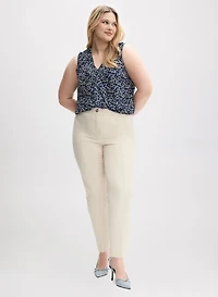 Sleeveless Leopard Print Blouse & Slim Leg Pants