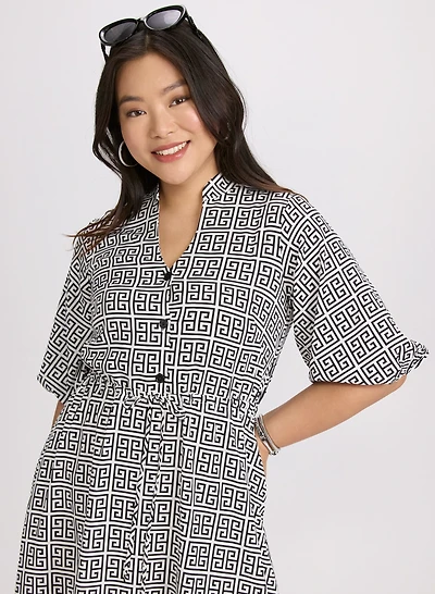 Robe à motif géométrique