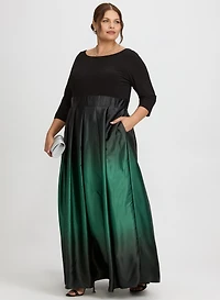 Satin Ombre Dress