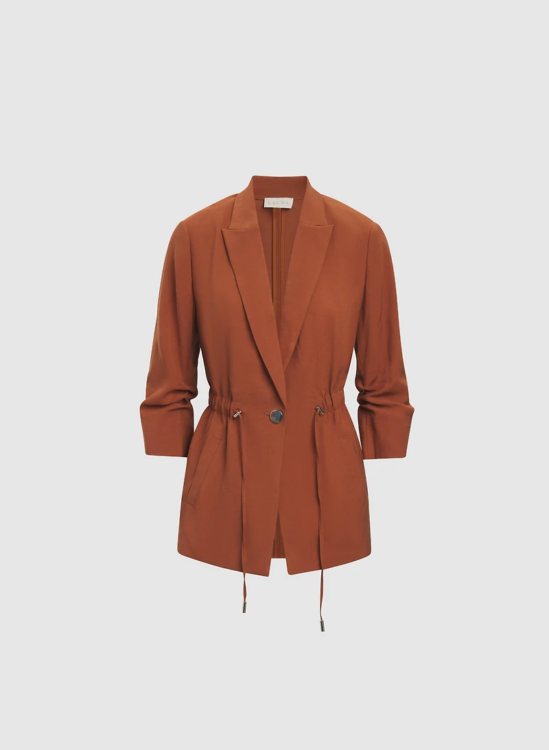 Drawstring Waist Blazer