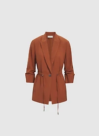 Drawstring Waist Blazer