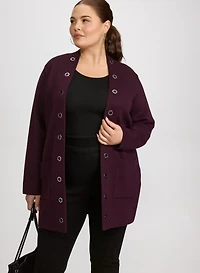 Grommet Detail Cardigan