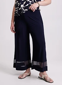 Joseph Ribkoff - Mesh Insert Wide-Leg Pants