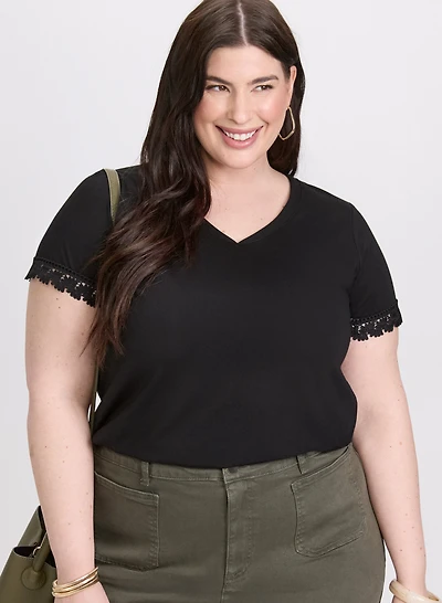 Lace Trim T-Shirt