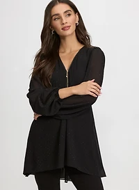 Rhinestone Chiffon Blouse