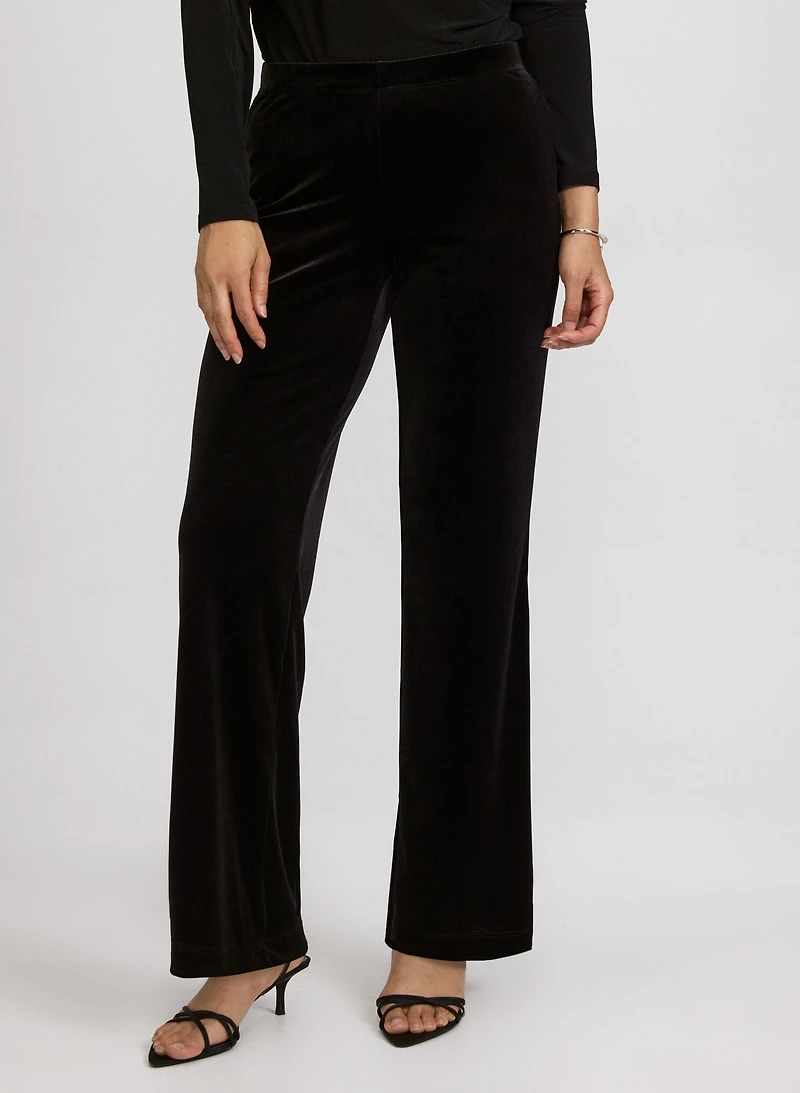 Wide-Leg Velvet Pants