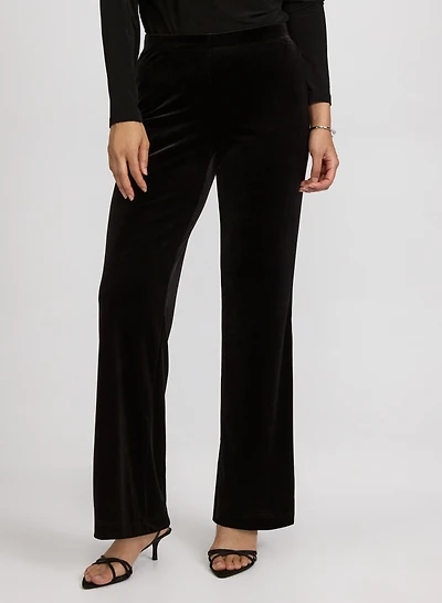Wide-Leg Velvet Pants