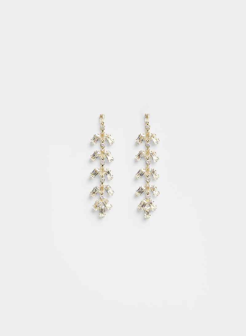 Linear Cubic Zirconia Earrings