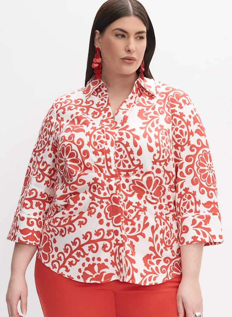 Melanie Lyne - Paisley Linen Blouse
