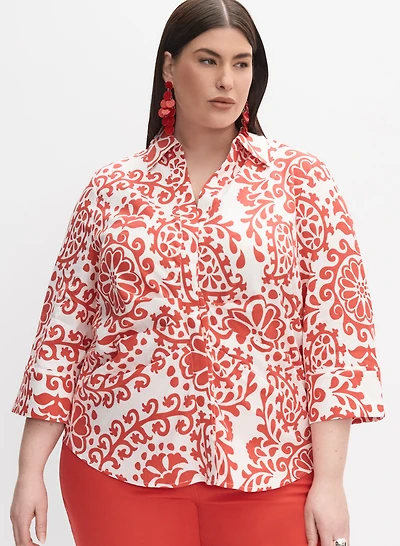 Melanie Lyne - Paisley Linen Blouse
